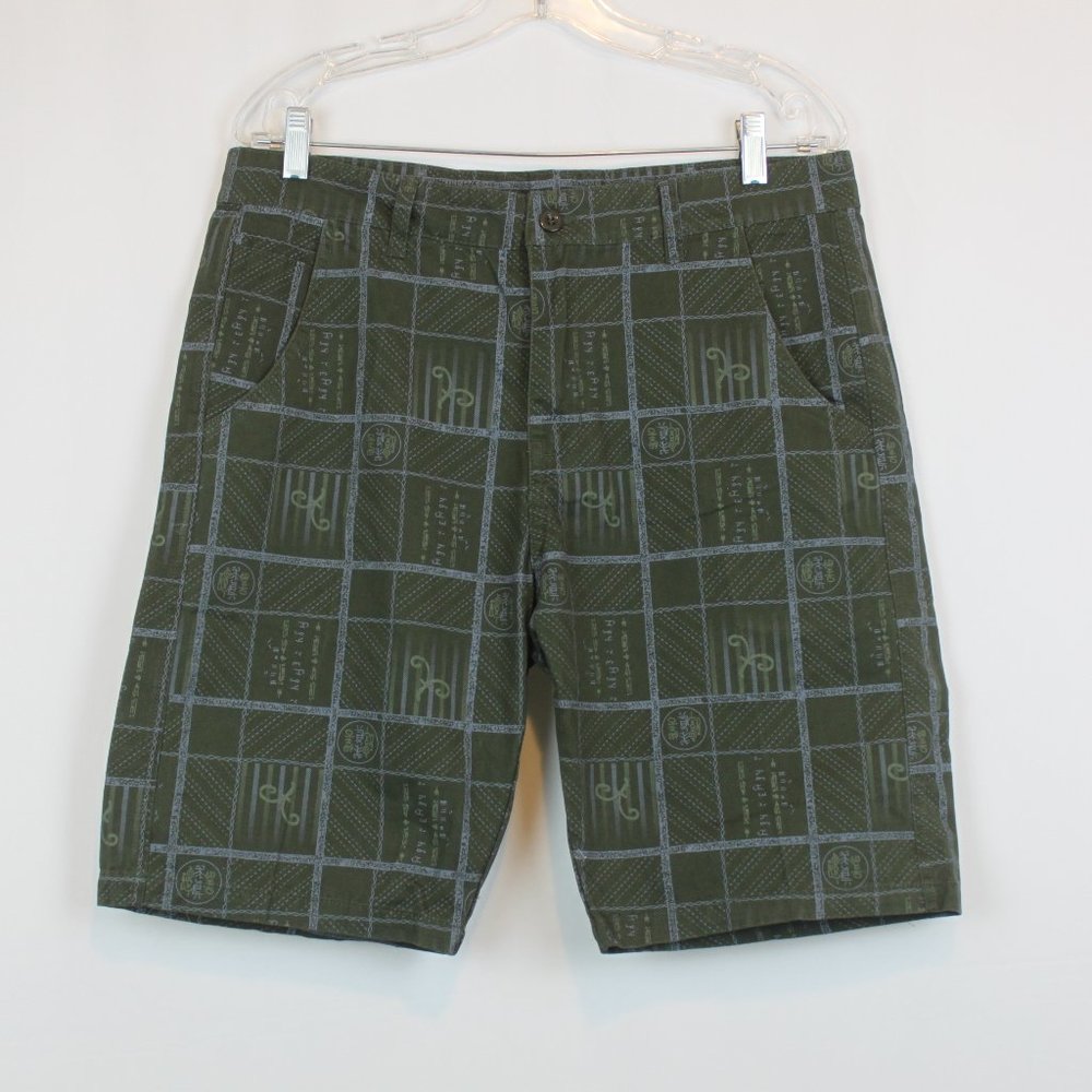 Shorts Mens Size 34 Army Green Light Blue Shorts